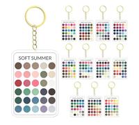 Kit de Análisis de Color Llavero Acrílico Transparente Portátil | Juego de 12 Tarjetas de Análisis de Color por Temporada para Mujer Hombre Artistas Compras Estilismo Maquillaje