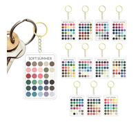 Kit de Análisis de Color Llavero Estacional Portátil de Coincidencia Clara | Juego de 12 Tarjetas de Análisis de Color por Temporada para Amantes de la , Artistas, Estilismo,