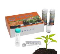 Kit de análisis de suelo | 4-en-1 Probador de pH del suelo | Metro de nutrientes y pH de jardín para principiantes y verduras Uso interior al aire libre Casa Invernadero Jardinería y granja