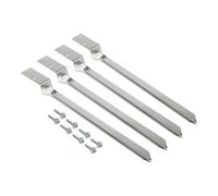 Kit de anclaje de acero galvanizado para postes oscilantes de madera - 4 mangas + 8 tornillos, resistente a la corrosión, no requiere hormigón, 520 x 60 mm