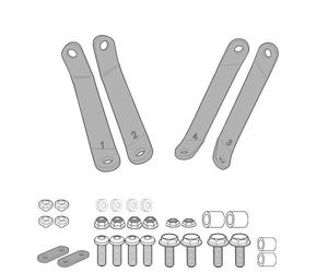 Kit de anclaje para cúpula Kappa para PEUGEOT TWEET 50 10-22 | TWEET 125 10-22 | TWEET 150 10-22