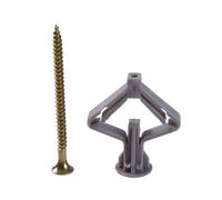 Kit de anclajes de expansión for paneles de yeso (50/100 piezas) con tornillos autoperforantes for pared, especial for paneles de yeso de nailon y plástico.(Gray 50set)