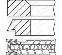 Kit de anillos del pistón 08-334400-10 GOETZE ENGINE para CITROËN PEUGEOT SEAT
