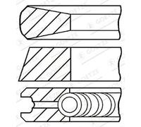 Kit de anillos del pistón 08-421600-10 GOETZE ENGINE para FIAT PEUGEOT CITROËN