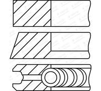 Kit de anillos del pistón 08-430300-00 GOETZE ENGINE para VAUXHALL OPEL