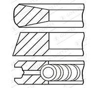 Kit de anillos del pistón 08-436708-00 GOETZE ENGINE para PEUGEOT FORD CITROËN