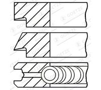 Kit de anillos del pistón 08-438300-00 GOETZE ENGINE para ABARTH FIAT ALFA ROMEO