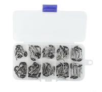 Kit de anillos guía de punta de caña de pescar de 50 piezas compatible con cañas que tienen diámetros interiores de 1,6 mm a 3,8 mm, construcción de cerámica (nuevo estilo)