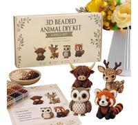 Kit de animales con cuentas de bricolaje, juego de arte con cuentas 3D, kit de cuentas para niños - Joyería artesanal creativa - para adolescentes, principiantes, entusiastas, , oficina, escuela