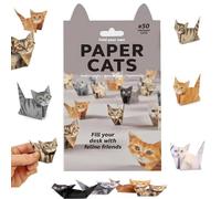 Kit de Animales de Origami 3D Gatos de Papel,50 Piezas Kit de Origami de Gatos de Papel,Actividad Creativa para Adultos y Niños