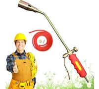Kit de antorcha de propano de alto rendimiento, soplete de soplado de 1.900.000 BTU con tubo de 2/5 m e encendido a presión, lanzallamas resistente para jardín, techo, entrada, uso agrícola (tubo de