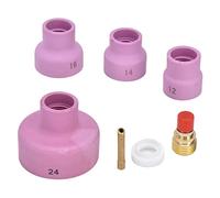 Kit de Antorcha de Soldadura, Lente de Gas TIG, Orificio Duradero de 2,4 Mm, Fácil de Reemplazar, Sustituto Perfecto con Soporte de Electrodo para WP 9 20 25 para de Argón