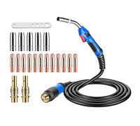 Kit de Antorcha de Soldadura MIG/MAG MB25KD, 3m de Equipo de Manguera para Gas de Protección con Conector Europeo, Set de 20 Piezas de Desgaste, 250A para Soldadura CO₂/Argón en Taller e Industria