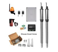 Kit de apertura de portón, Abridor de puerta automático for casa, granja, cabaña, puerta abatible for abridor de puerta de 16 pies de longitud o 600 lb, actuador lineal más cercano(Xhouse KIT N)