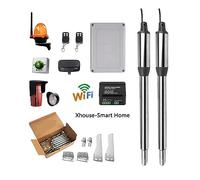 Kit de apertura de portón, Abridor de puerta automático for casa, granja, cabaña, puerta abatible for abridor de puerta de 16 pies de longitud o 600 lb, actuador lineal más cercano(Xhouse KIT P)