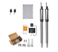 Kit de apertura de portón, Abridor de puerta automático for casa, granja, cabaña, puerta abatible for abridor de puerta de 16 pies de longitud o 600 lb, actuador lineal más cercano(Xhouse KIT M)