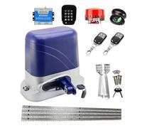 Kit de apertura de portones, Abridor de puerta eléctrico automático for corredera 1300KG, operador garaje con bastidores acero 4m, actuador Motor engranaje remoto