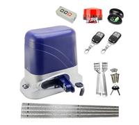 Kit de apertura de portones, Abridor de puerta eléctrico automático for corredera 1300KG, operador garaje con bastidores acero 4m, actuador Motor engranaje remoto