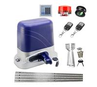 Kit de apertura de portones, Abridor de puerta eléctrico automático for corredera 1300KG, operador garaje con bastidores acero 4m, actuador Motor engranaje remoto