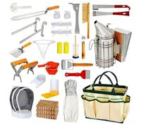 Kit de apicultura, herramientas de apicultor, 30 piezas, para todas las etapas de trabajo, adecuado para principiantes y profesionales, cómodo y duradero, con accesorios completos