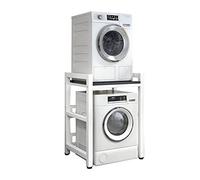 Kit de apilamiento ajustable para lavadora y secadora de carga frontal, 400 kg, ahorro de espacio, estante de lavandería portátil para el hogar y maximiza la eficiencia del espacio