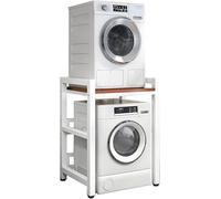 Kit de apilamiento ajustable para lavadora y secadora de carga frontal, resistente, capacidad de 400 kg, ahorro de espacio, estante portátil para solución de almacenamiento de lavandería