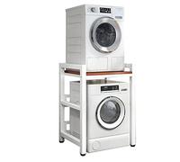 Kit de apilamiento ajustable para lavadoras y secadoras de carga frontal, resistente, capacidad de 400 kg, ahorro de espacio, estante de lavandería para uso doméstico, solución óptima de