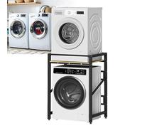 Kit de apilamiento de soporte para lavadora, 3 engranajes de altura ajustable, unidad apiladora de secadora, carga máxima de 660 libras, marco de metal de 4 x 4 cm de grosor, para baño, lavandería