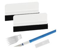 Kit De Aplicadore De Instalación De Lámina De Vinilo Juego De Mini Escobilla, Cúter De Precisión, Cuchillas De Recambio, Ideal Para Vinilo Adhesivo Cristal, Plotter De Corte Vinilo Y Placa De Roca