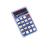 Kit de aprendizaje electrónico con microcontrolador de calculadora de tubo digital LED y 51 componentes para proyectos de práctica de soldadura (rojo)