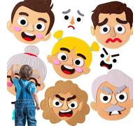 Kit De Aprendizaje Emocional: Juego De Pegatinas De Emoticonos De Fieltro, Juguete De Expresión De Sentimientos Educativos Para Niños, Juego De Actividades Interactivo | Hogar Escuela Parque Coche Al