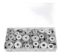Kit de arandelas planas de acero inoxidable 304 de 290 piezas con múltiples tamaños, desde para M3 hasta para un rendimiento fiable en entornos húmedos