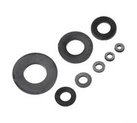 Kit de arandelas planas de nailon negro de 500 piezas M2 para m3 M5 M6 M8 para m10, espaciadores de sellado de plástico para tornillos, pernos, resistentes a la corrosión, reparación del hogar, uso