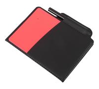 Kit de árbitro de fútbol profesional: 1 juego de tarjetas rojas y amarillas, libro de registro, lápiz para arbitraje de partidos