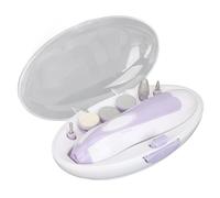 Kit de Archivos de Uñas Eléctricos Piel Muerta Máquina de Taladro de Uñas Giratorio de Alta Velocidad con 6 Cabezas Púrpura de la Máquina de Uñas que Logra y Termina sin