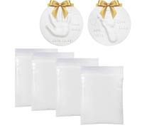 Kit de Arcilla de Huellas de Mano y Pie de Bebé,Arcilla de Modelado para Huella de Pie y Manos del Bebe,4 PCS Kit para Huellas de Bebé,Mano y Pie Impresión Barro,Arcilla Suave,Regalo de Bautizo
