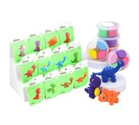 Kit de arcilla - Kit de arcilla seca al aire Libre, kit de modelado sobre el tema de los animales de compañía de postre de dinosaurio para | Artesanía creativa Dulce 12 estilos, kit de masilla de arg