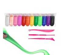 Kit de arcilla para niños, arcilla de secado al aire multicolor para niños, juguetes seguros coloridos hechos a mano, actividades artísticas para niños y niñas en casa y escuela