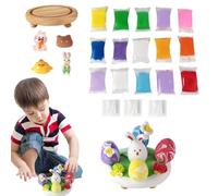 Kit de arcilla para niños modelado de arcilla, modelado de Pascua - Pascua Air Dry Clay Crafts para principiantes - Los niños mayores de tres años desarrollan creatividad e imaginación para niños
