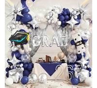 Kit de arco de globos de graduación 2026, 194 piezas de decoraciones de graduación de clase de 2026, kit de guirnalda de globos todo en uno para telón de fondo de fiesta de graduación y cabina de