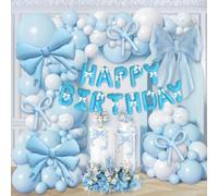 Kit de arco de globos rosa pastel y blanco, 102 guirnaldas de látex mate para despedida de soltera de revelación de género (JT-HD02-Bow)