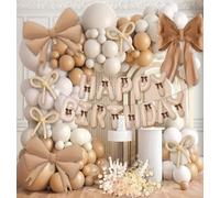 Kit de arco de globos, rubor, rosa, dorado, blanco, 102 piezas de guirnalda de látex con cinta para boda, cumpleaños, baby shower (JT-HD04-Bow)