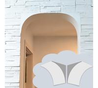 Kit de arco de yeso 3D para puerta, juego de arco de pared redondeado para pintar, marco de puerta de medio círculo para decoración del hogar y cafetería