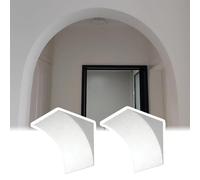 Kit de Arco para Puerta, 2 Piezas de moldura Decorativa Redonda para Arco de Puerta, Molde de Espuma semicircular pintable para decoración de Interiores DIY, solución de Esquina Universal de