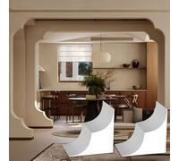 Kit de Arco para Puerta Heavy Duty Plaster Premade Arch Doorway Kit, Universal Arch Doorway Molding Kit, Inside Decoration Curved Round Corners For Living Room Hallway(30X30x37cm/11.8x11.8x14.6in)