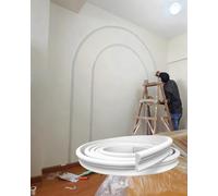 Kit de Arco para Puerta, Kit de moldura de Arco de PVC para Bricolaje - 11 mm de Ancho, 10 m de Largo, Cubierta Curva para Puerta, Tira de Marco de Esquina Redondeada para una fácil Mejora d