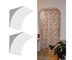 Kit de arco redondeado de 2 piezas for decoración de interiores, moldura de arco de puerta semicircular, moldura de arco de puerta universal(7.5x7.5x7.5"/19x19x19cm)