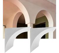Kit de arco redondeado para puerta, Kit de arco puerta redondeado, paquete 2, moldura pared espuma precurvada for bricolaje, blanco, varios tamaños(44x44x44cm)