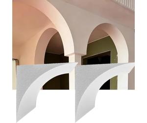 Kit de arco redondeado para puerta, Kit de arco puerta redondeado, paquete 2, moldura pared espuma precurvada for bricolaje, blanco, varios tamaños(26x31x31cm)