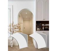 Kit de arco redondeado para puerta, Paquete de 2 arcos espuma for puerta interior, pintables, semicirculares, for bricolaje, varios tamaños(35x35x35cm/13.8x13.8x13.8")